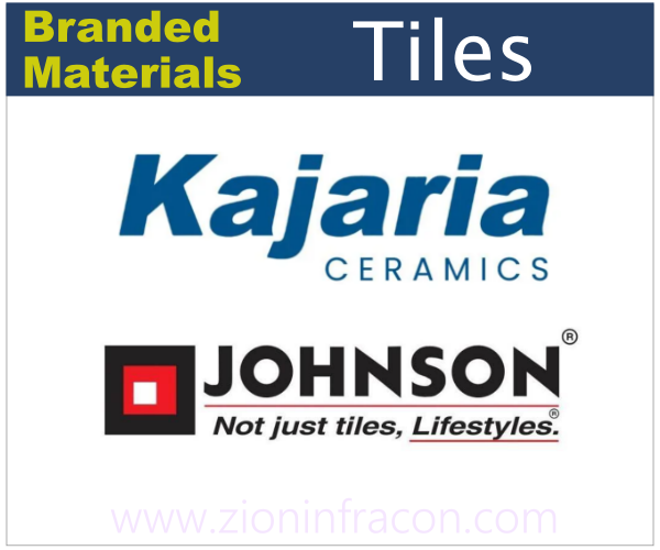 Branded Tiles Materials Used By Zion Infracon